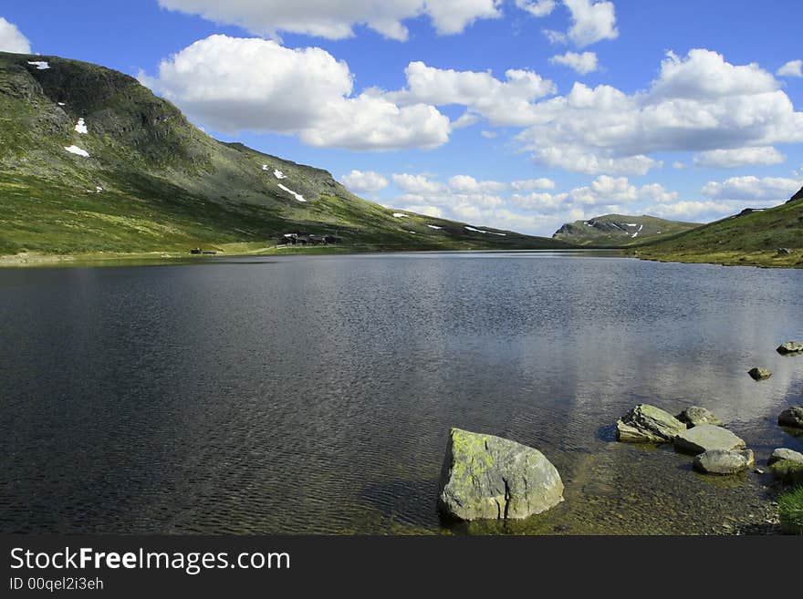 Calm lake for dreams and kind thoughts, nature of Norway