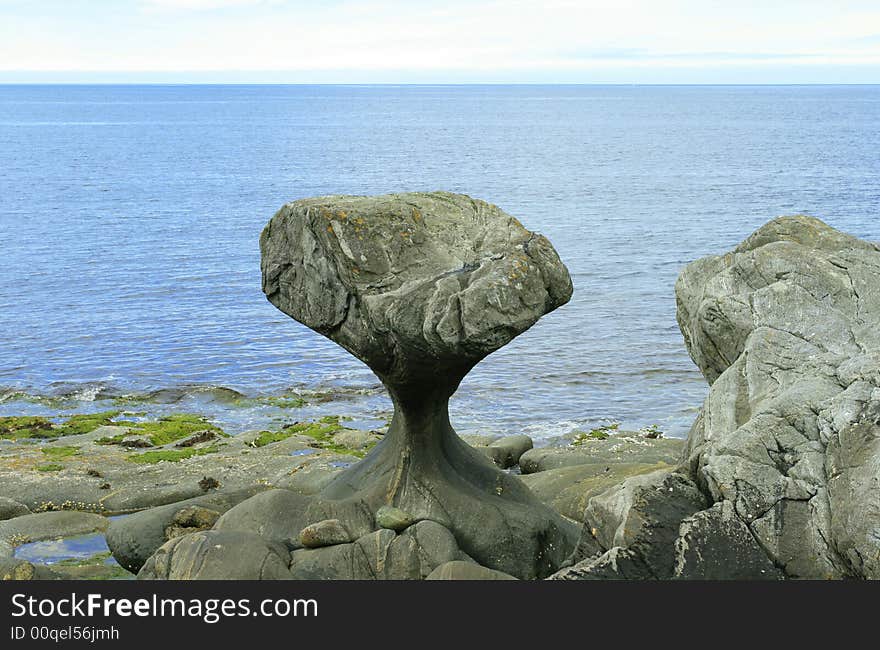 Unusual stones is open view to the ocean. Unusual stones is open view to the ocean