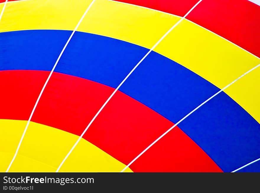 Close up abstract view of a hot air balloon canvas. Close up abstract view of a hot air balloon canvas