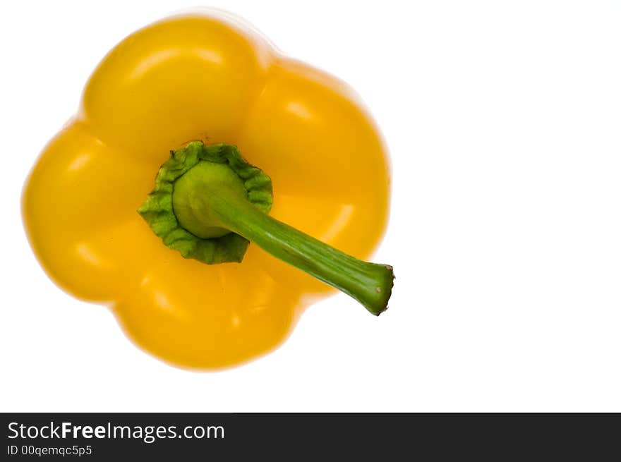 Isolated Fresh Yellow Pepper