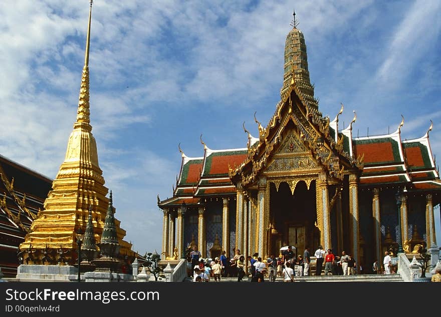 Buddhistic temple in the Grand Palace in bangkok