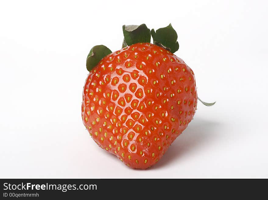 One sweet strawberry closeup shot