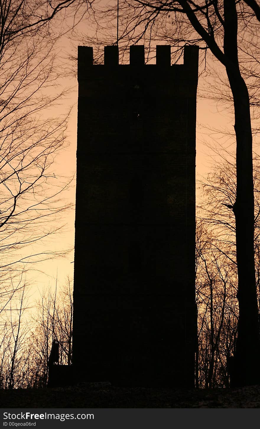 A old tower in poland. A old tower in poland