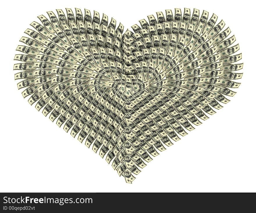 Valentine S Heart Made By Dollars