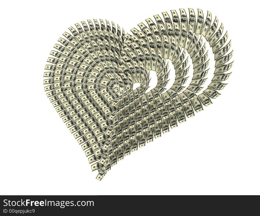 Valentine S Heart Made By Dollars