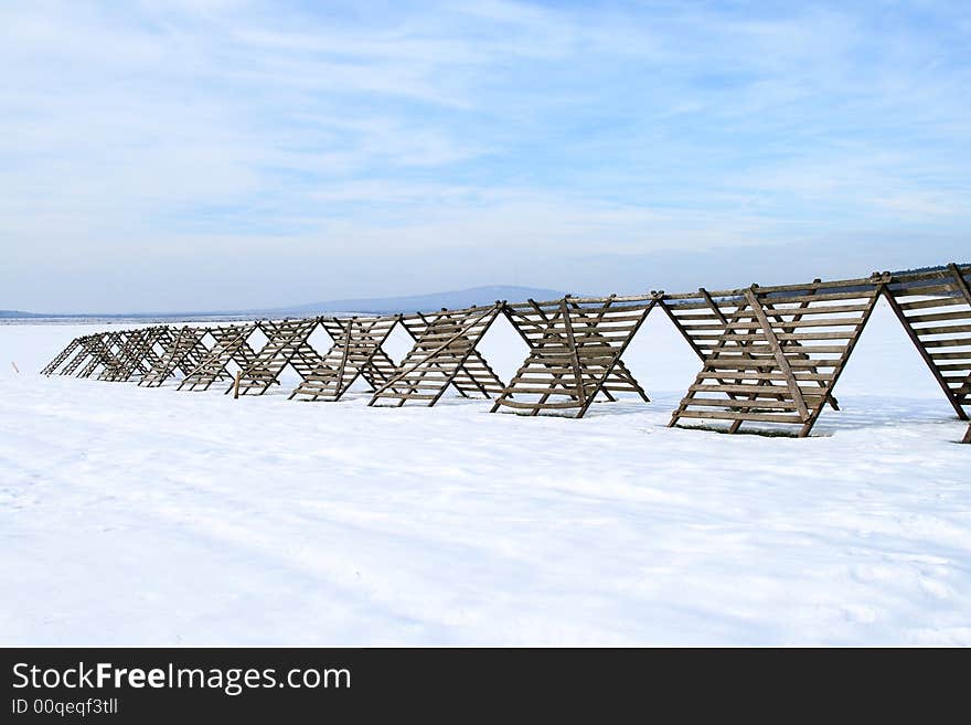 Snow-fence.