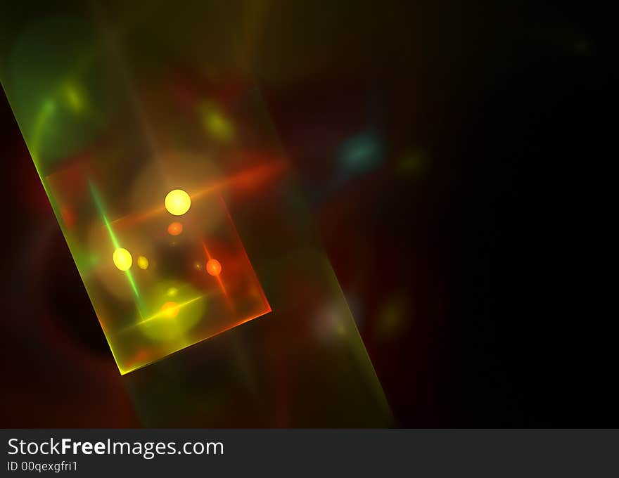 Fractal render of some colorful square elements. Fractal render of some colorful square elements