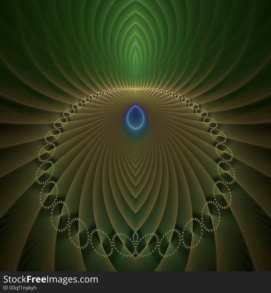Abstract fractal image demonstrating the principle of perspective