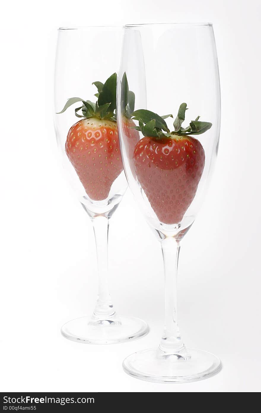 Strawberries in glass