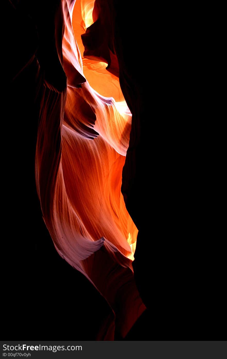 Slot canyon created by flowing water. Slot canyon created by flowing water