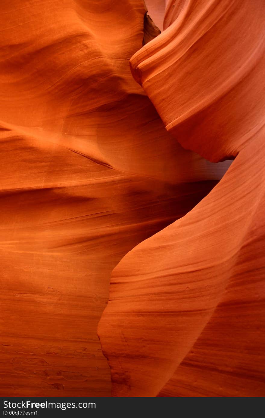 Slot canyon created by flowing water. Slot canyon created by flowing water