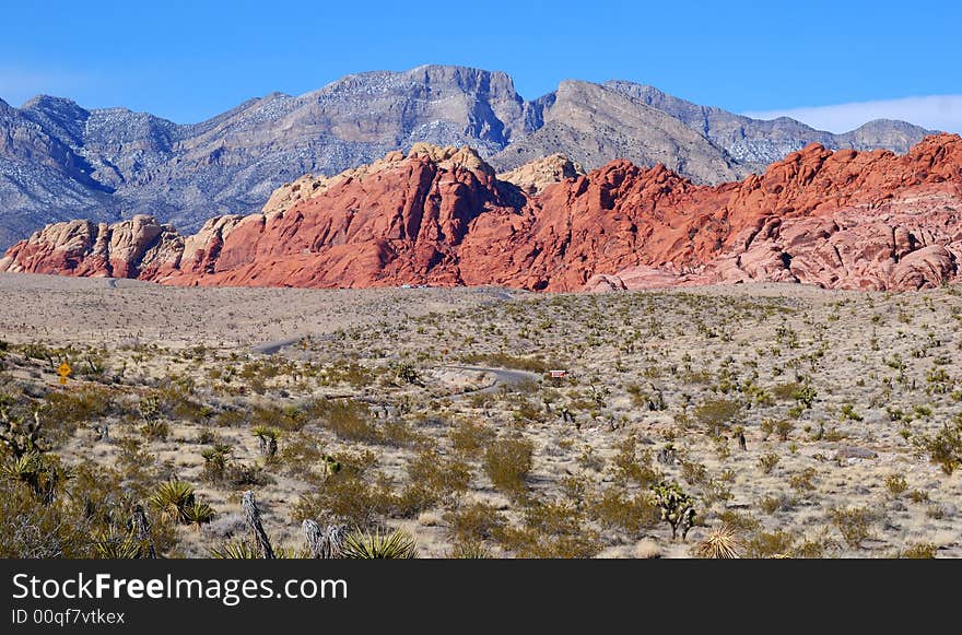 View of the Red Rock Canyon