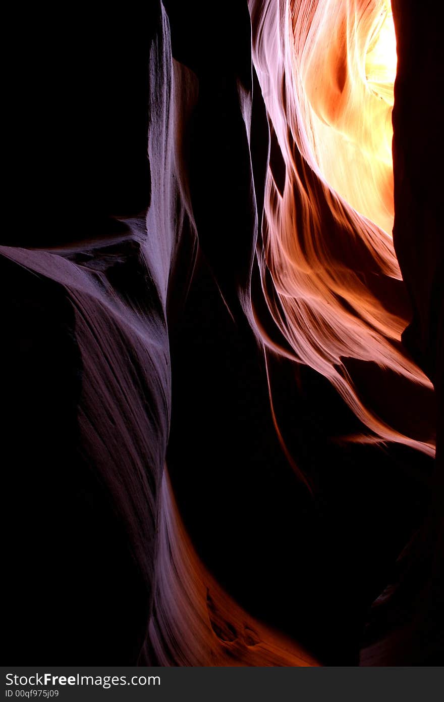 Slot canyon created by flowing water. Slot canyon created by flowing water