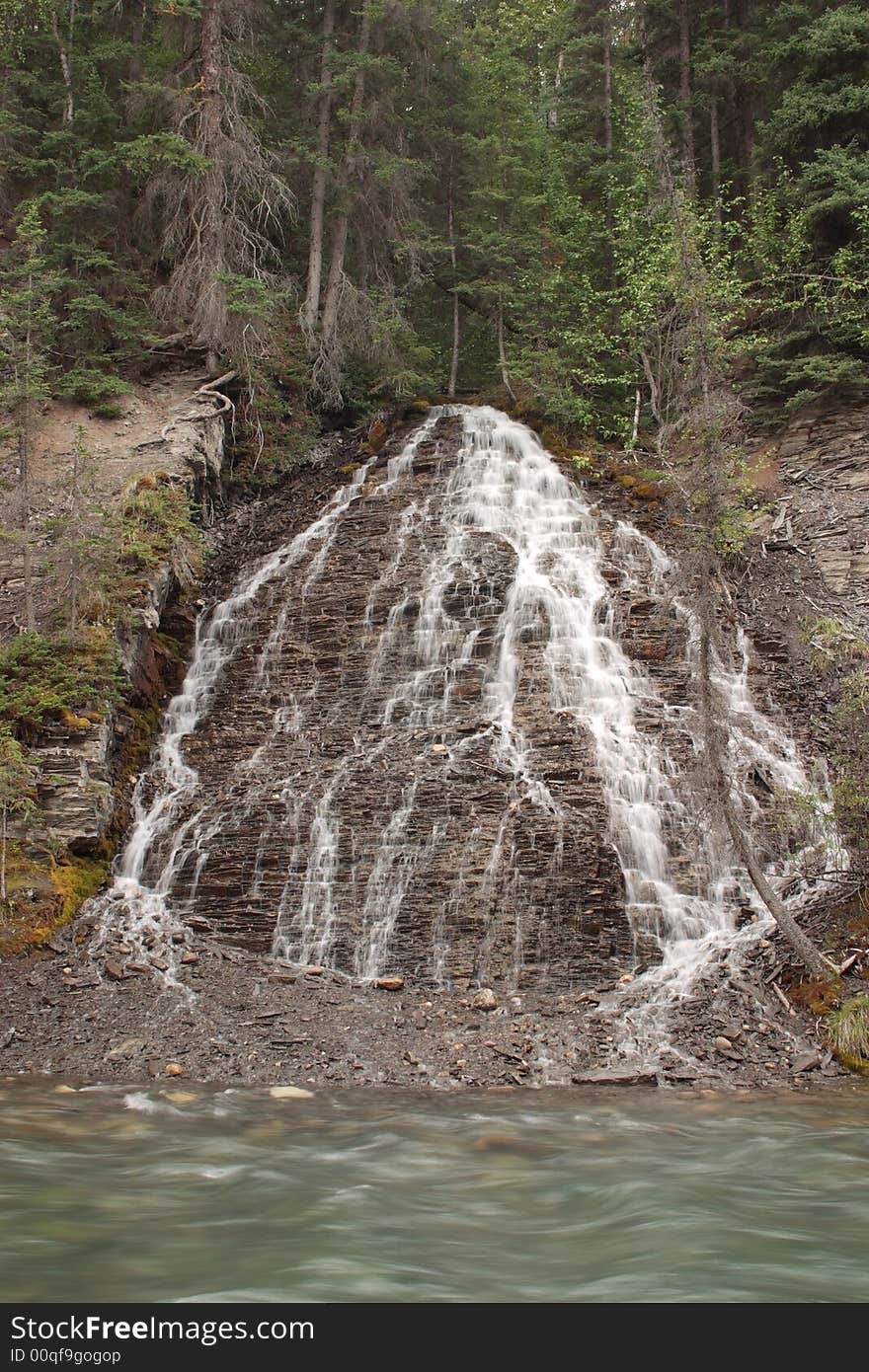 Maligne Canyon Waterfall