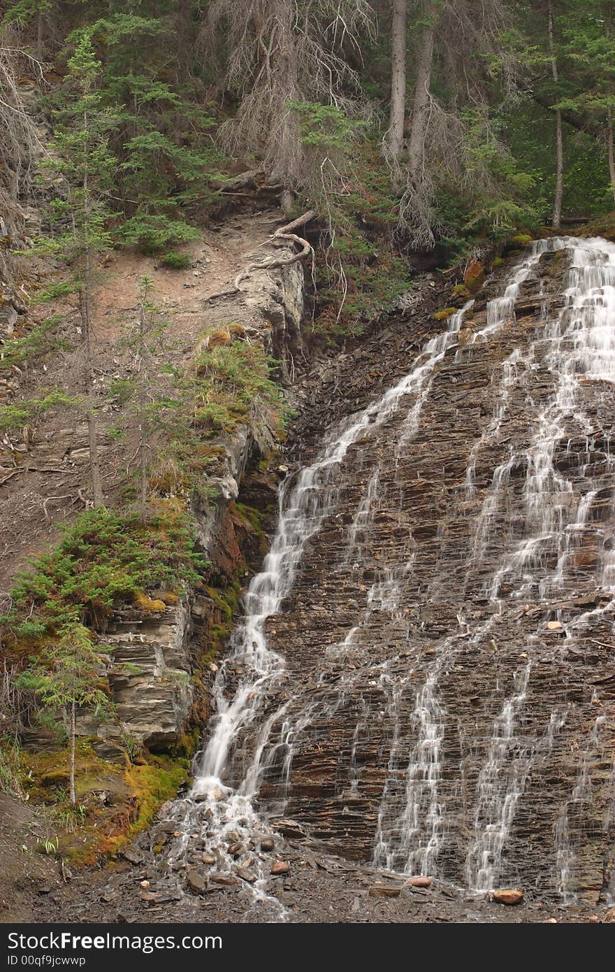 Maligne Canyon Waterfall