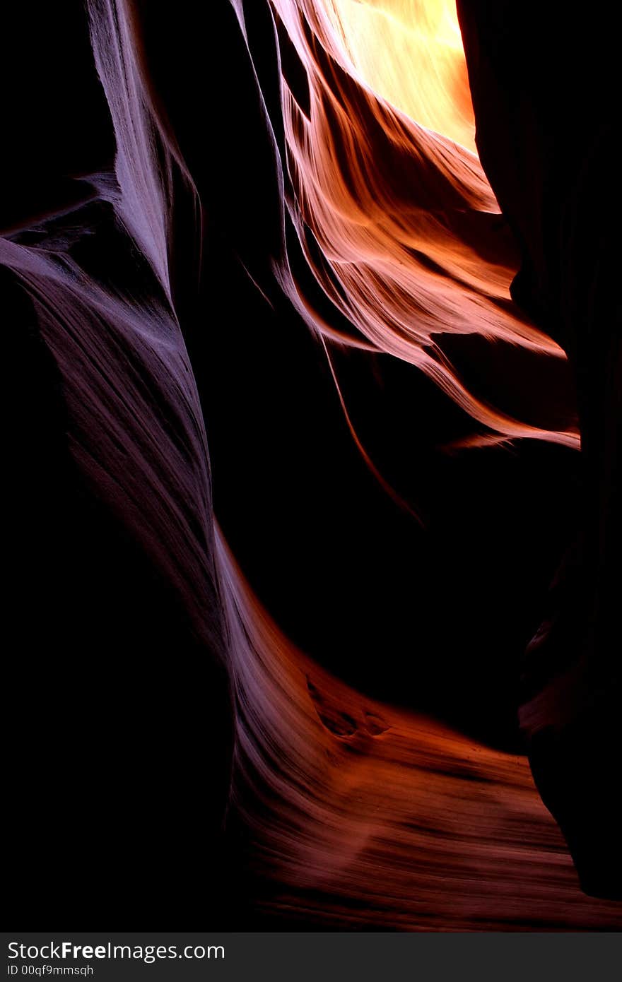 Slot canyon created by flowing water. Slot canyon created by flowing water