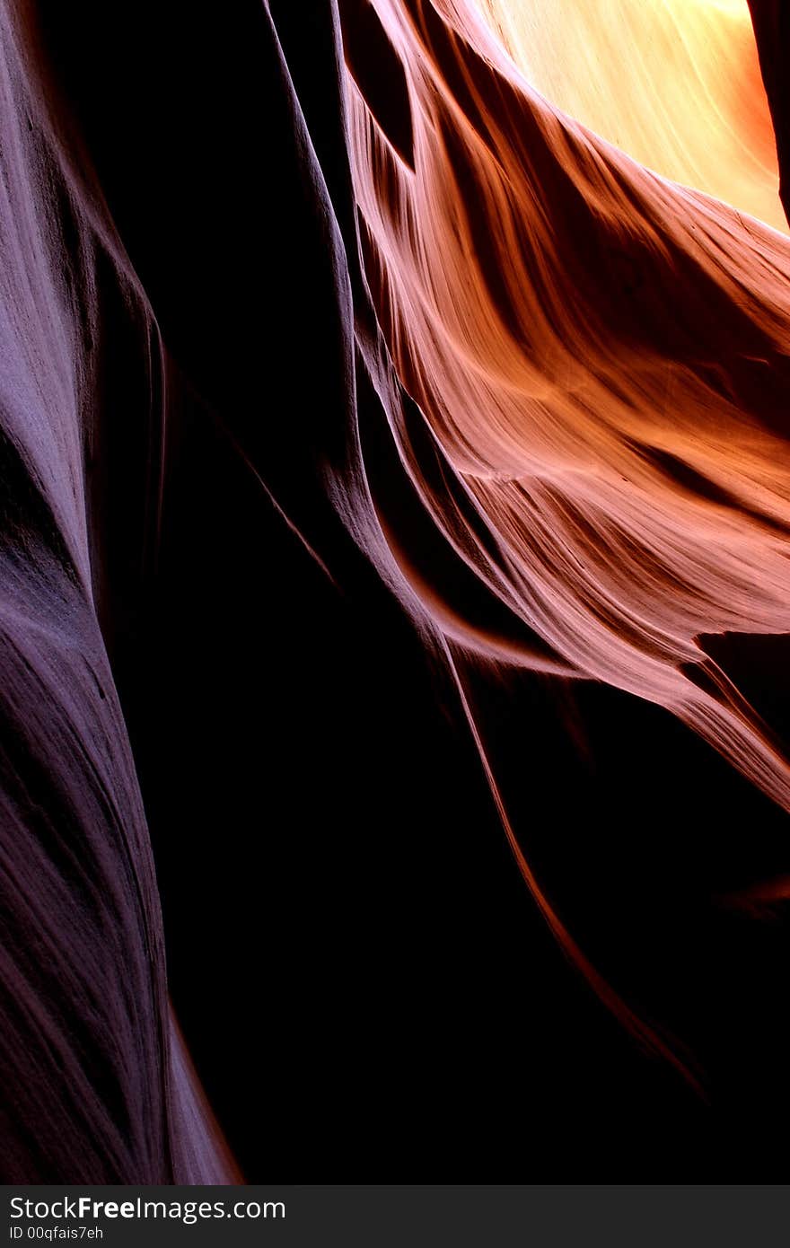 Slot canyon created by flowing water. Slot canyon created by flowing water