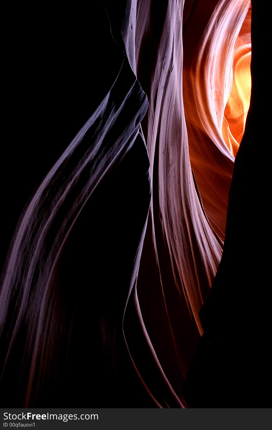 Slot canyon created by flowing water. Slot canyon created by flowing water