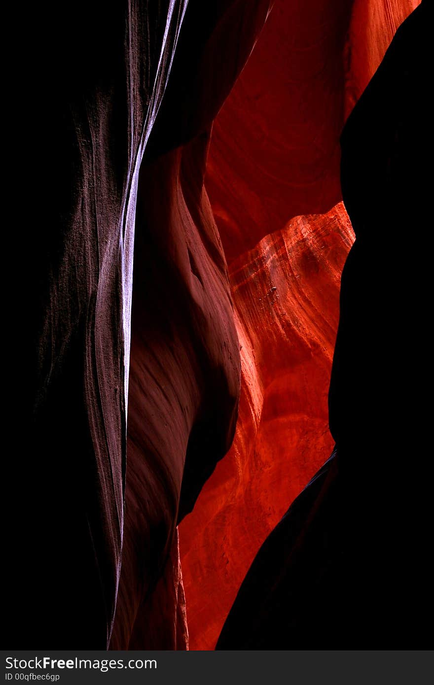 Slot canyon created by flowing water. Slot canyon created by flowing water