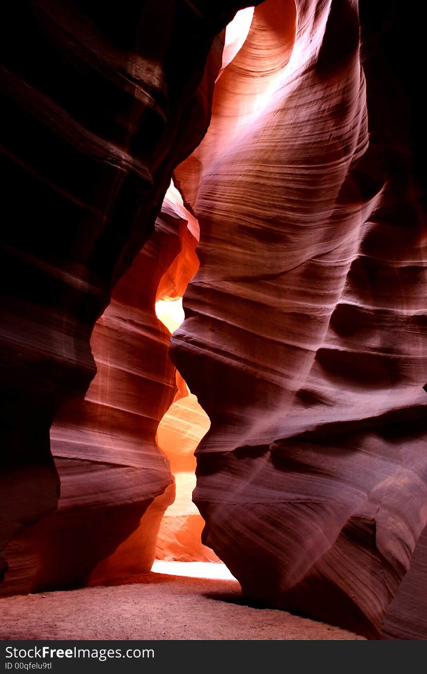 Slot canyon created by flowing water. Slot canyon created by flowing water