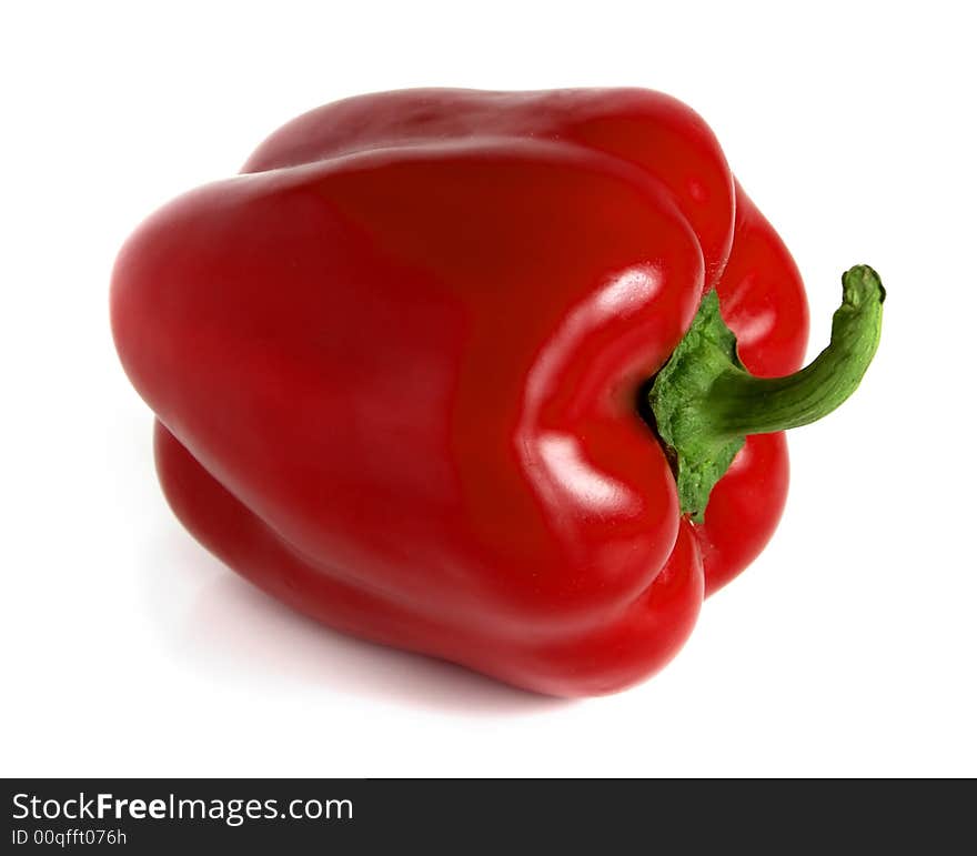 Red pepper with white background