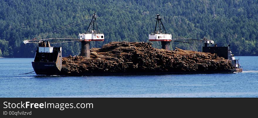 A lumber boat in the Vancouver Area