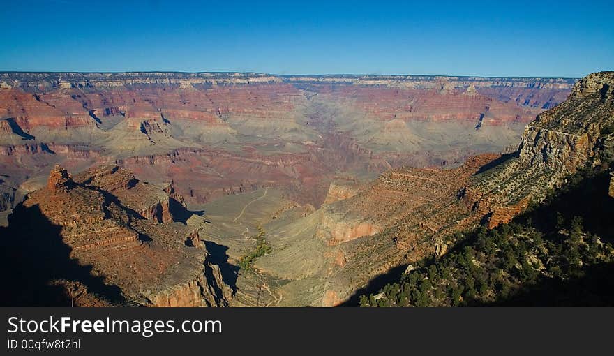 Wide Angle photo of Grand Canyon South Rim. Wide Angle photo of Grand Canyon South Rim