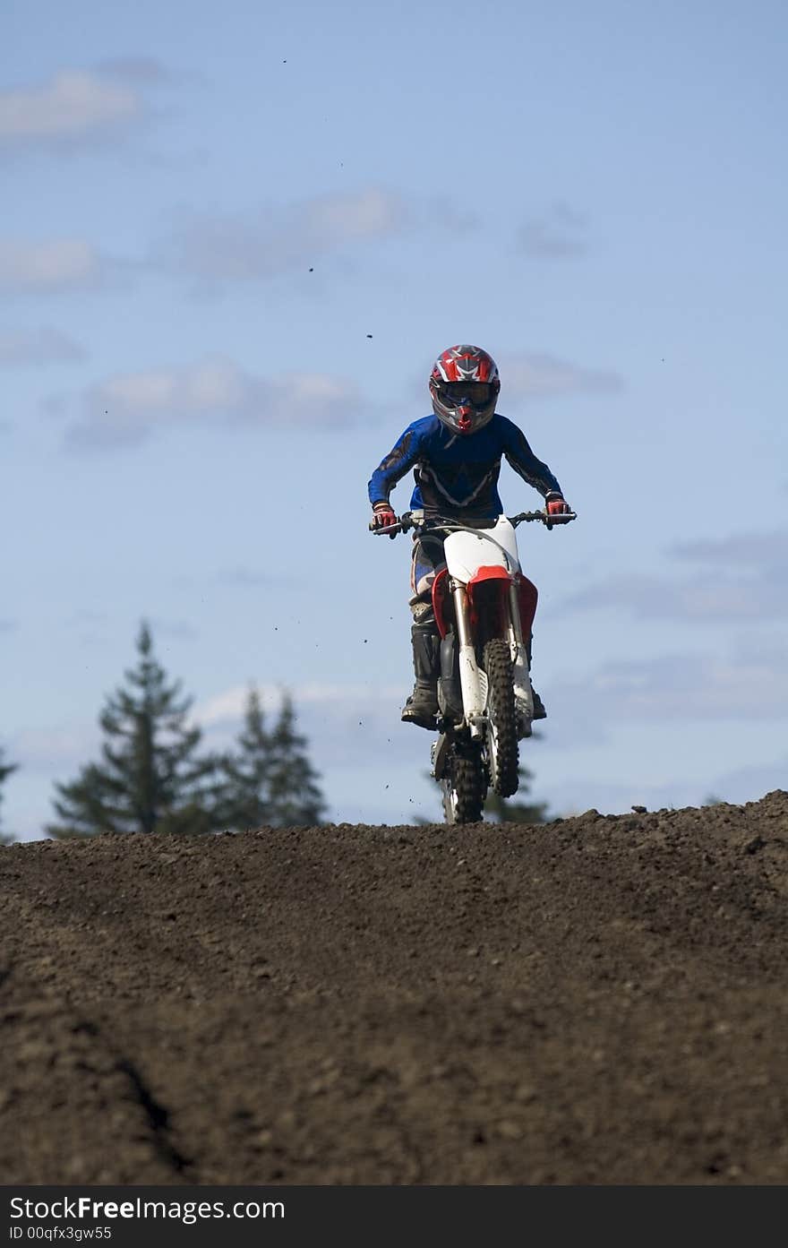 Having fun on a motocross track. Having fun on a motocross track