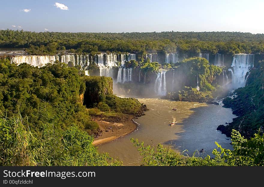 The panorama of Iguaçu Falls