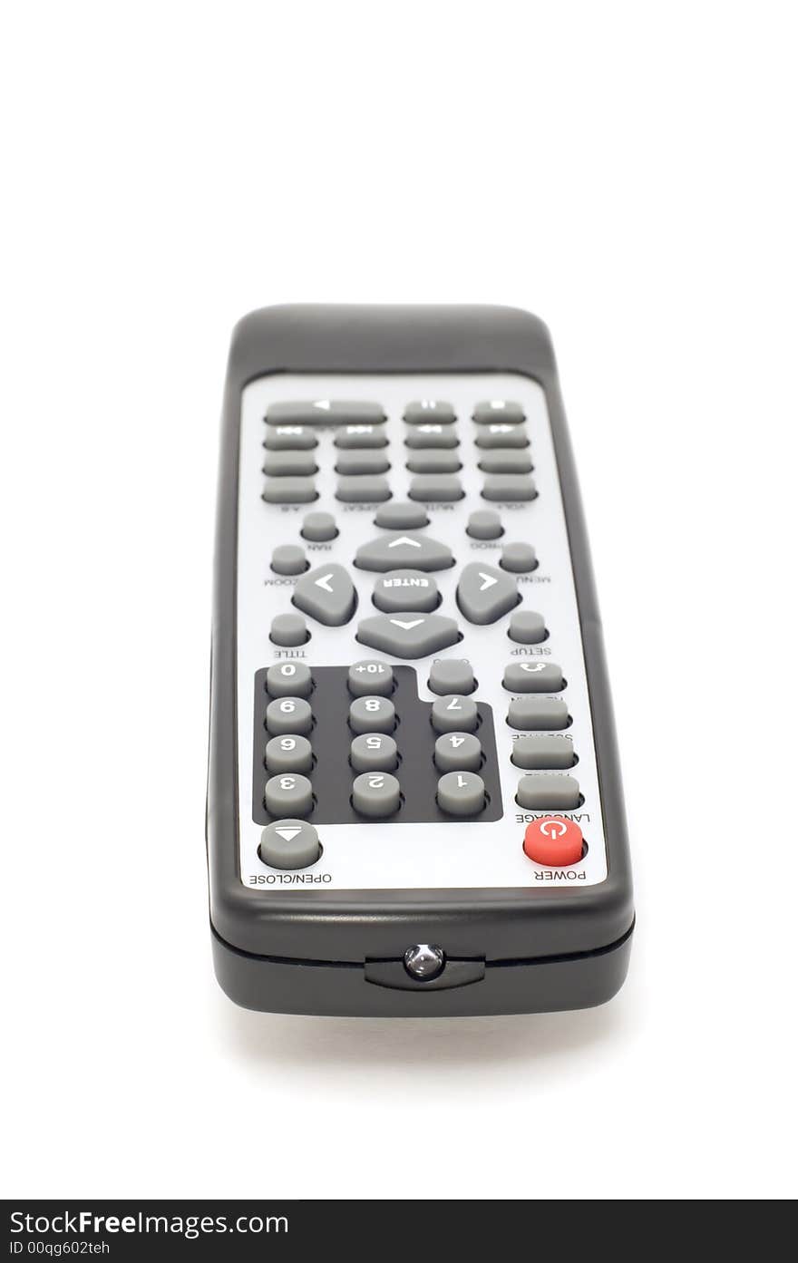 TV remote control on white