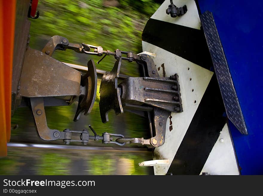 Detail of an old train wagon. Detail of an old train wagon