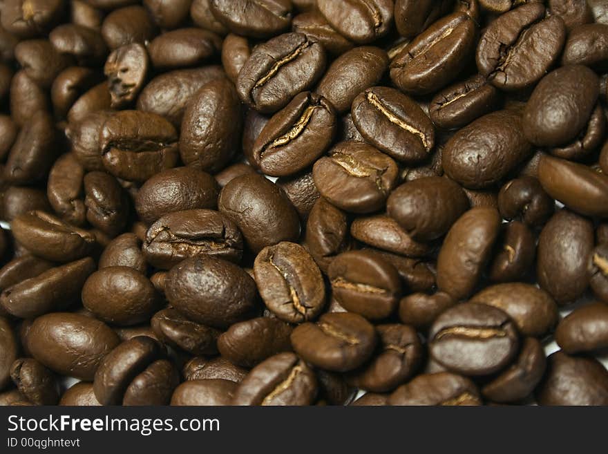 Coffee Beans. Isolated on white background.