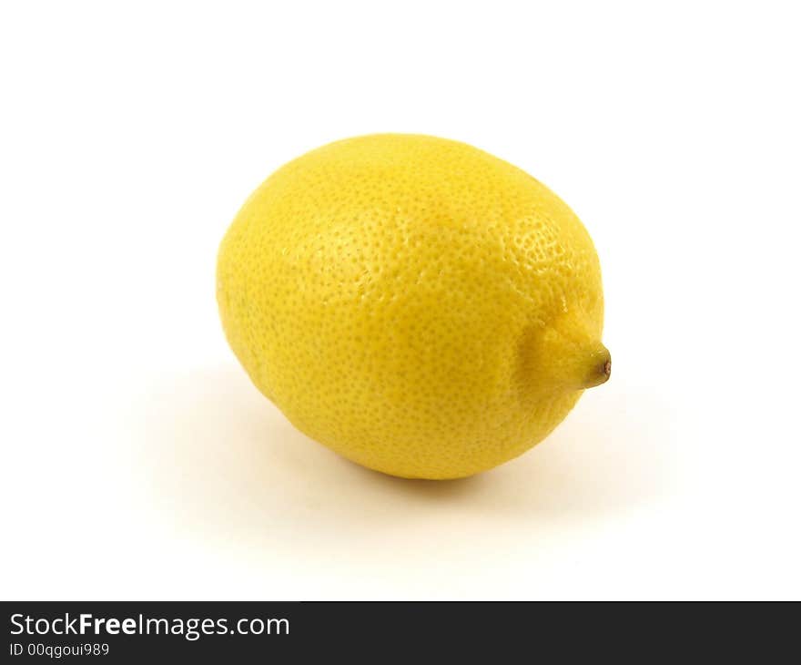 Lemon yellow fruit on isolated white background