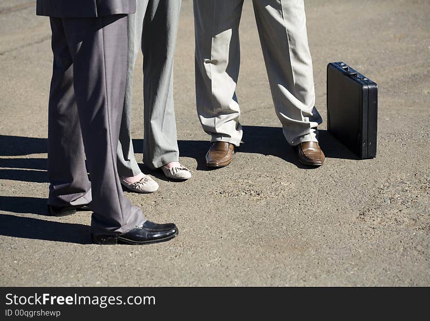 Lower legs of an architectural team