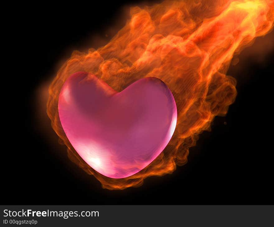 3D Burning Heart