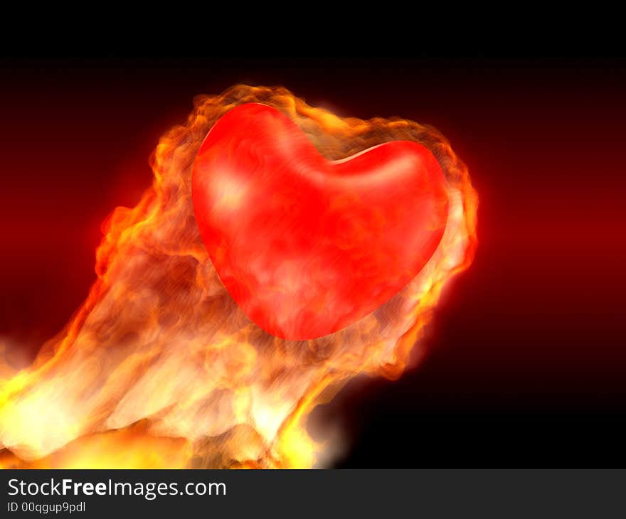 3D Burning Heart