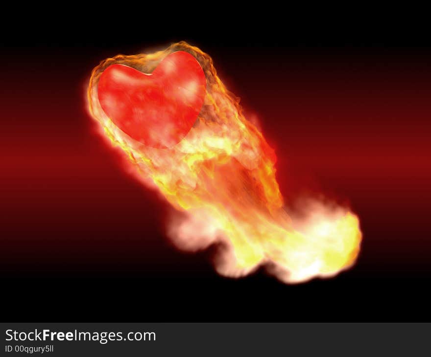 3D Burning Heart