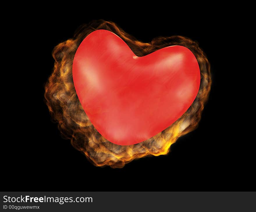 3D Burning Heart