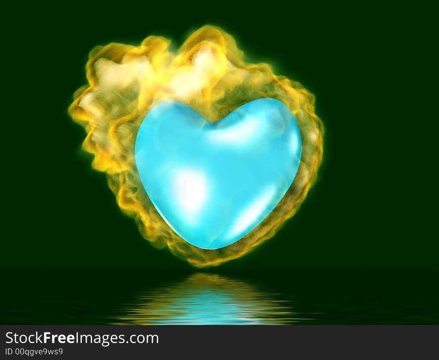 3D Burning Heart