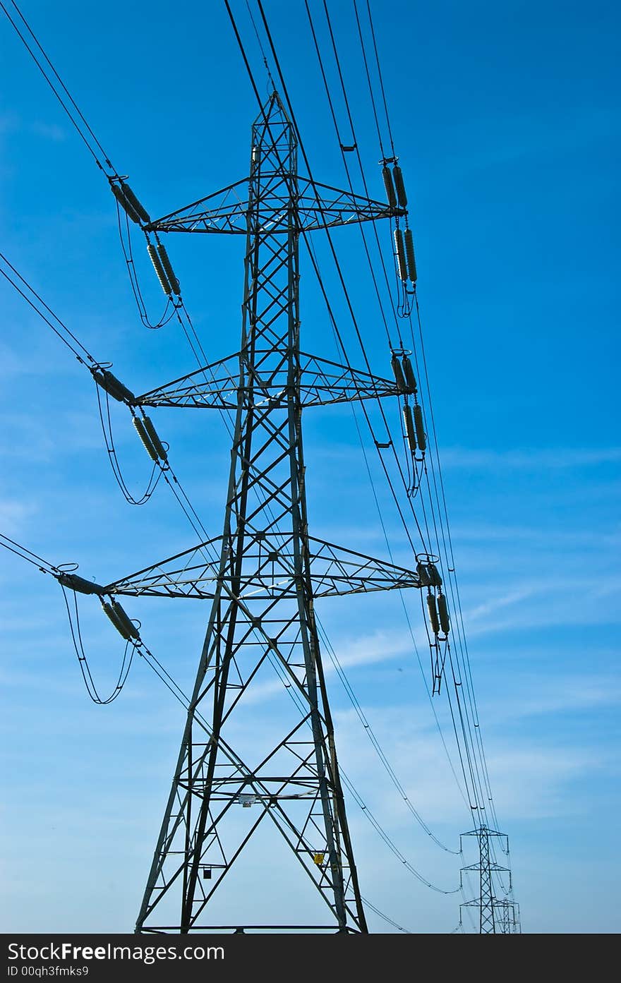 Pylons striding off into the distance. Pylons striding off into the distance