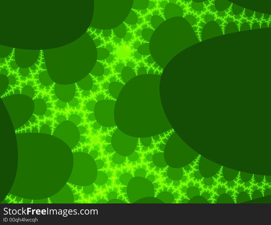 Abstract bright green background with shiny ornament. Abstract bright green background with shiny ornament