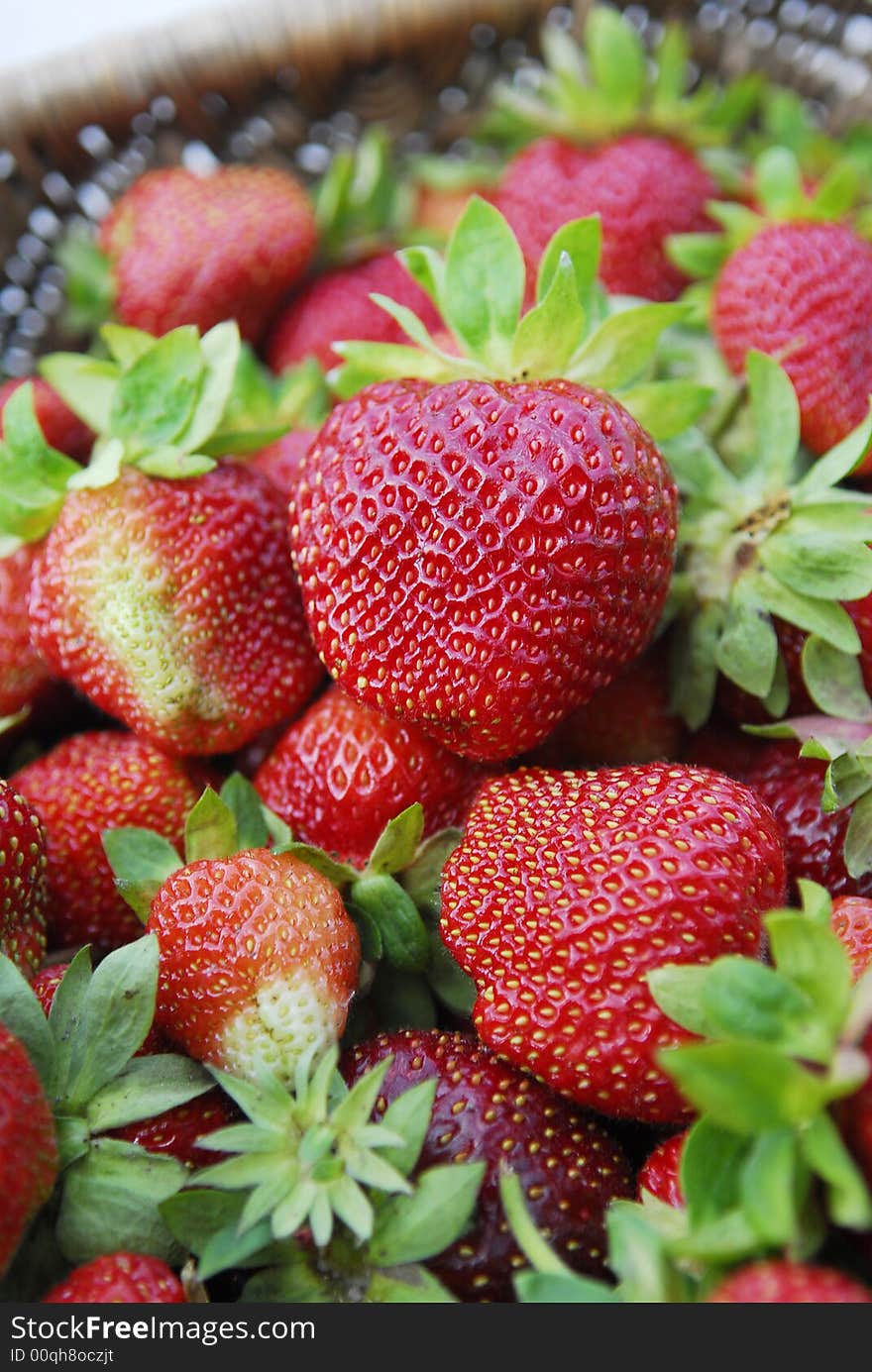 A basket full of strawberries