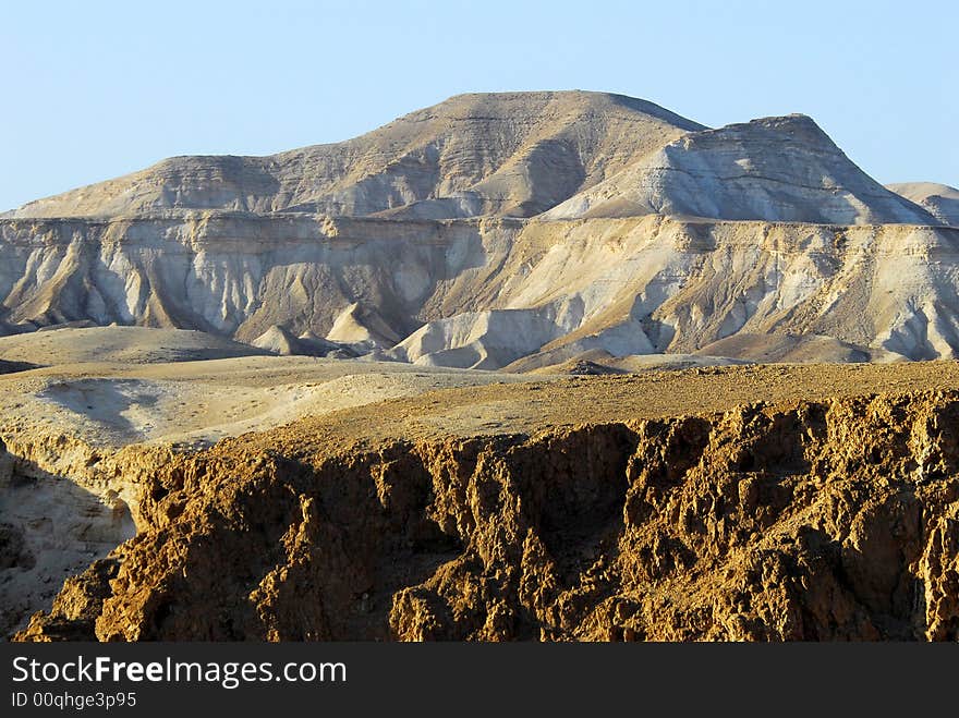 A dry red sand desert