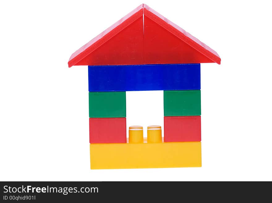 Toy block house