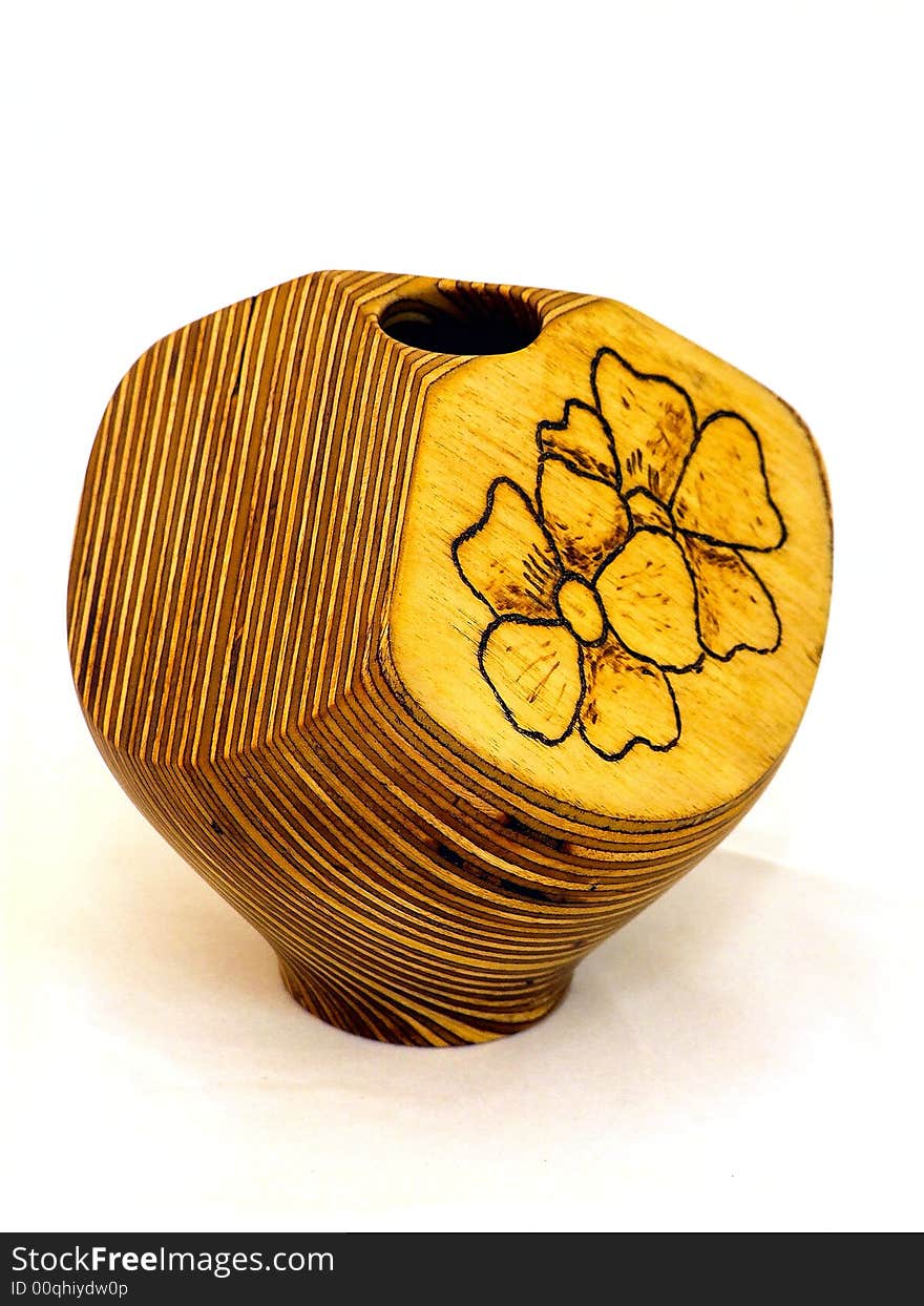 Vase wooden