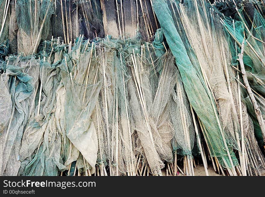 A pile of fishing net