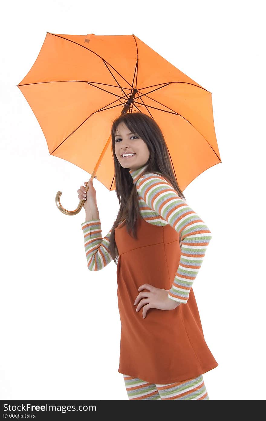 Girl and umbrella