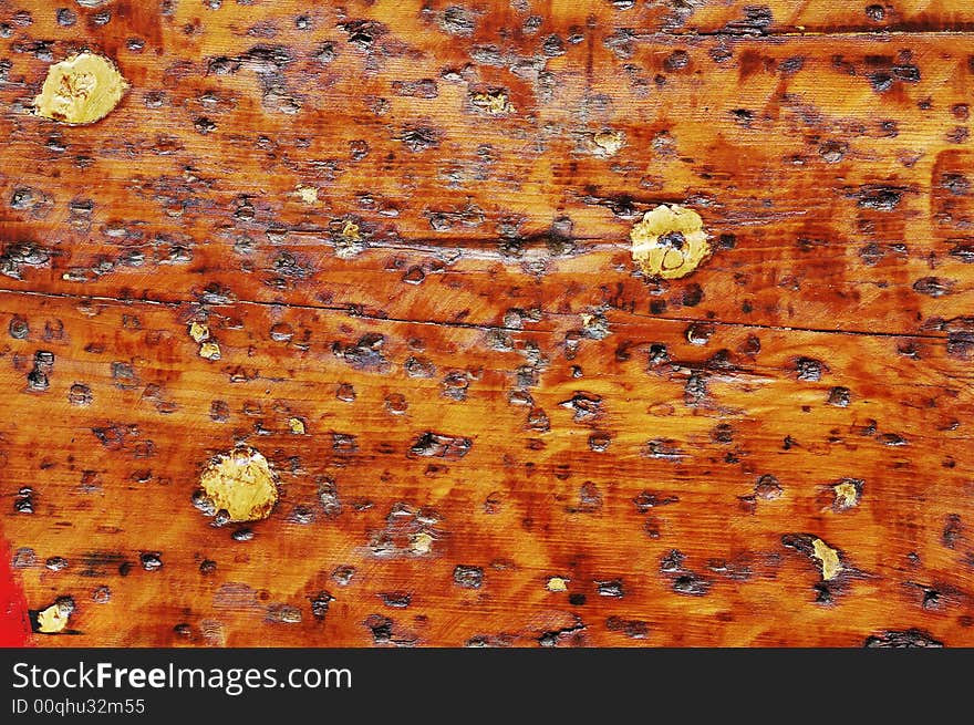 Wood texture of the side of a ship