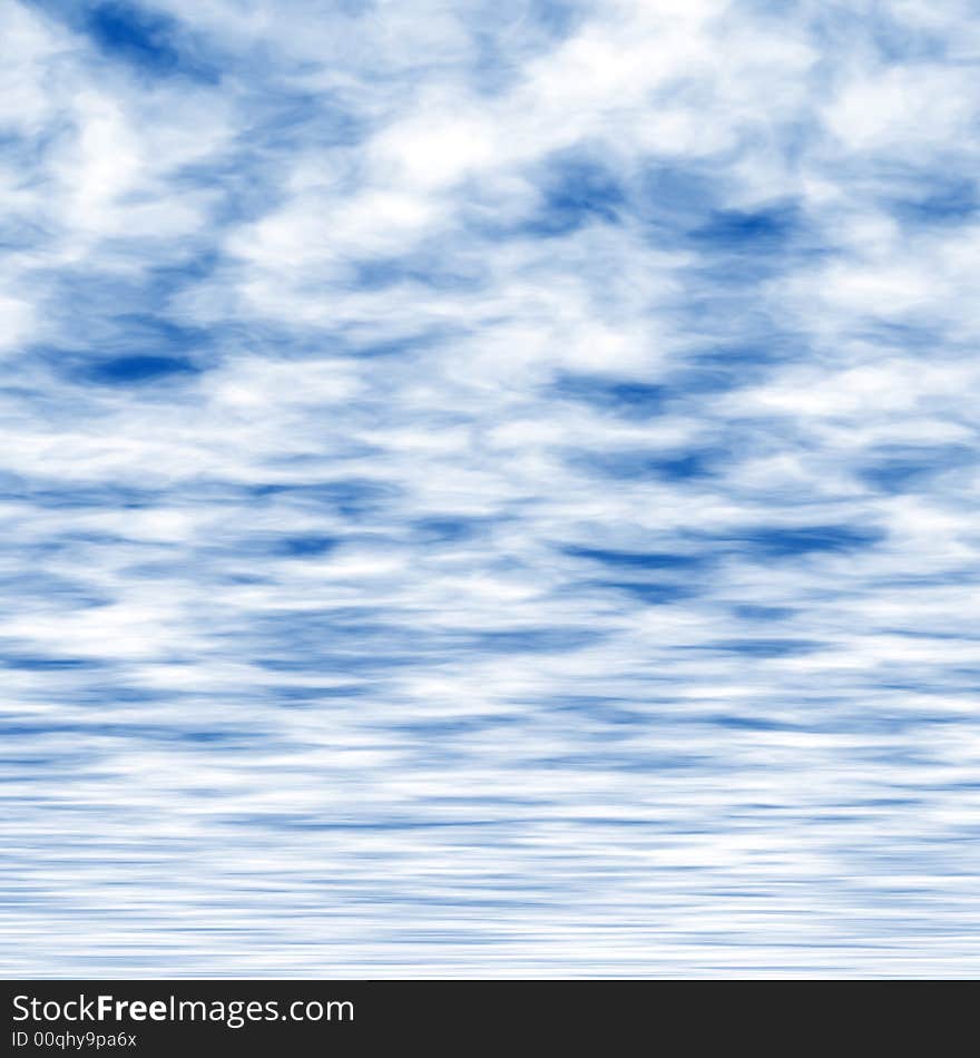 Blue sky with white clouds illustration. Blue sky with white clouds illustration