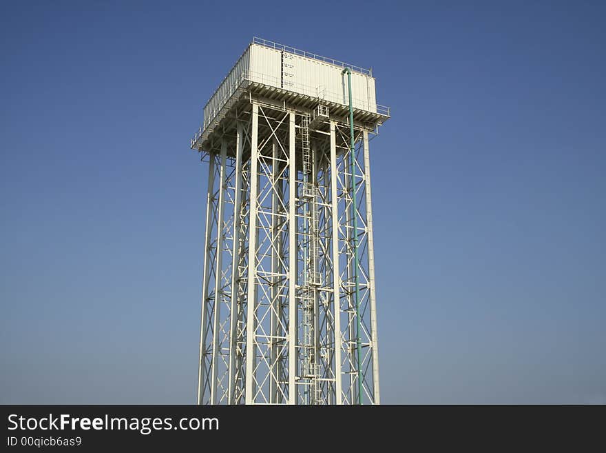 A big water storage tank.